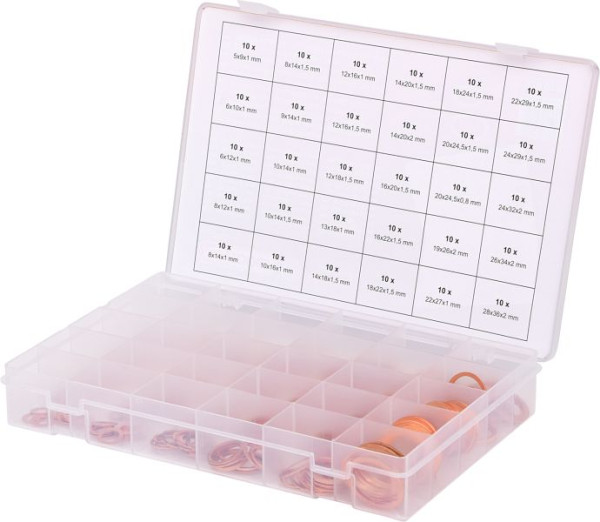 KS Tools assortiment koperen afdichtringen, M5-28, 300 stuks, 970.0140