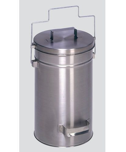 DENIOS veiligheidscontainer met deksel, roestvrij staal, 15 liter inhoud, 284063