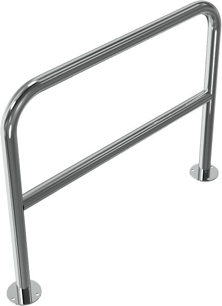 Schake roestvrijstalen beugel Ø 48 mm voor plugbevestiging, met dwarsbalk, totale breedte 1000 mm, 449_22P