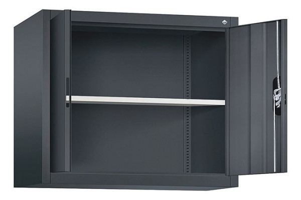 C+P bovenkast Acurado, H790xW930xD400mm, kleur: zwart-grijs, verzonken handgreep, 9265-000 S10201