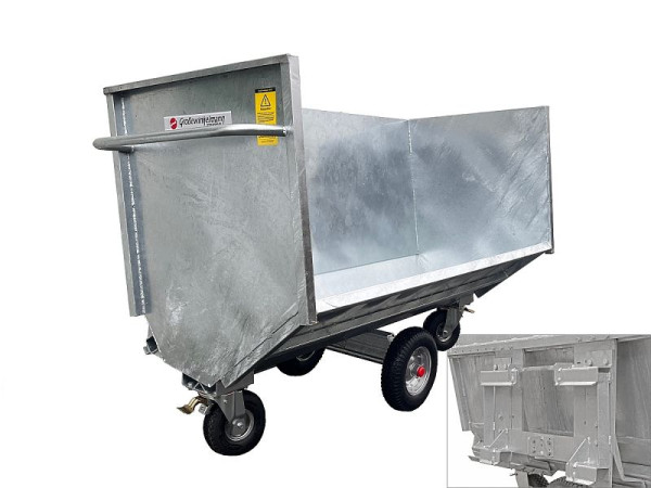 Growi pen met grote capaciteit, 240 cm breed, 105 cm diep, voor tractoren met voorlader - Thaler-montage, 10016346