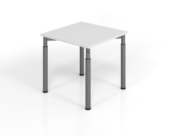 Hammerbacher bureau YS08, 80 x 80 cm, blad: grijs, 25 mm dik, ABS dikke rand, rechthoekige vorm, grafiet, VYS08/5/G
