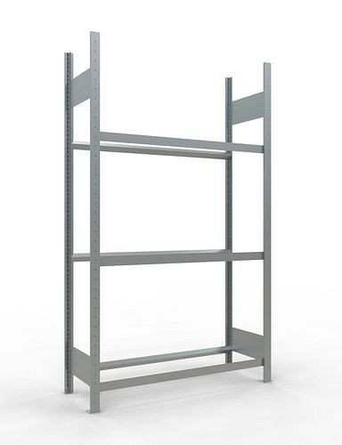 Schulte bandenrek, basisveld, 3 opslagniveaus, vakbreedte 1150 mm, 1210 x 436 x 2000 mm, 278839