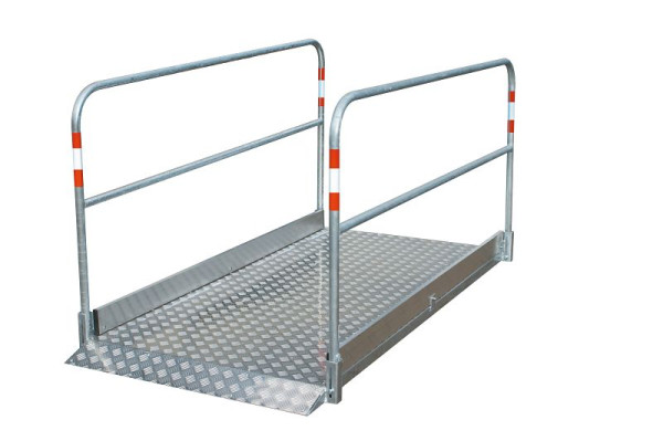 Schake sleufbruggen van aluminium met stalen bodemplaat, breedte: 1,00 m, lengte: 2,20 m, 20271