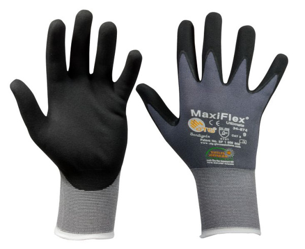 SW-Stahl nylon fijngebreide handschoenen, maat 9, nylon, met nitril/PU "foam" coating, verpakking: 10 paar, Z632