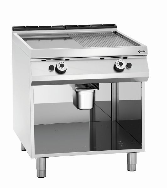 Bartscher gasgrillplaat, 1/2 + 1/2, open bodem, 2955061