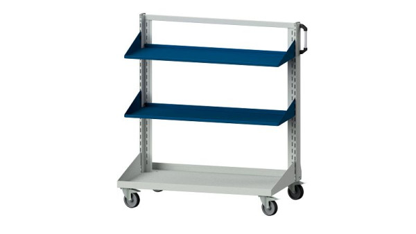 ANKE base auto planken recht; 1250 x 650 x 1350 mm; RAL 7035/5010; met 2 x planken, recht 450 mm, 962.141