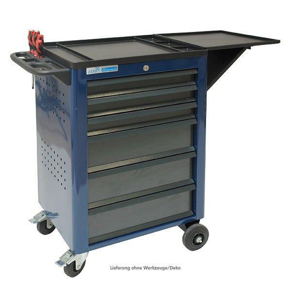 ADB werkplaatswagen Basic, afmetingen: 960 x 610 x 450 mm (HxBxD), carrosseriekleur: blauw, RAL 5010, frontkleur: grijs, RAL 7016, 21000