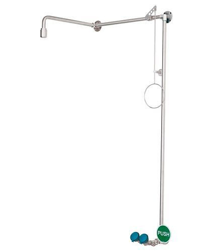 B-SAFETY lichaamsdouche met oogdouche, RVS, bovendeurmontage, BR 871095, DVGW, 305279