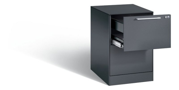 C+P hangarchiefkast Asisto, H710xB440xD600mm, kleur: zwart-grijs, beugelgreep, 146 275-211 S10004