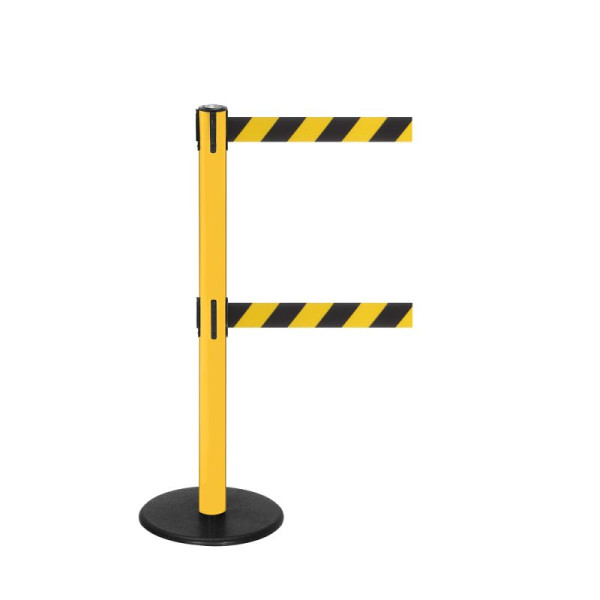 Stein HGS HGS personengeleidingssysteem -P-Line Duo Safety-, geel, zwart/geel diagonaal (gearceerd), met veiligheidsslot (zelfontgrendelend), riemlengte: 4 m, 15171-0203