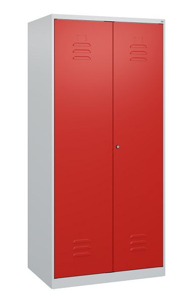 C+P Umkleidespind Classic PLUS, Doppel-Spind, 2 Abteile, 1700x800x500mm, 7035/3020, Zylinderschloss, 0800027-22P S10015