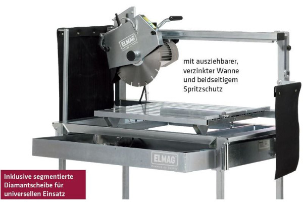 ELMAG steenzaagmachine (inclusief slede), STM 1250/350, 400 volt, 61327