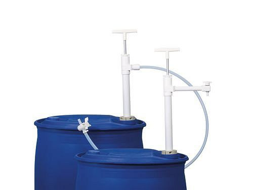 DENIOS Fasspumpe ULiterarein, mit festem Auslaufbogen, Tauchtiefe 400 mm, 267289