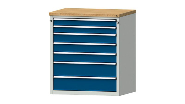 ANKE werkbanken ladekast, model 3005 V, 915 x 700 x 1020 mm, RAL 7035/5010, BMP 40 mm, 611.209