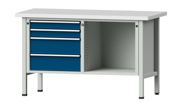 ANKE werkbanken kistwerkbank, model 134 V, 1500 x 700 x 890 mm, RAL 7035/5010, KSP 40 mm, 305.037