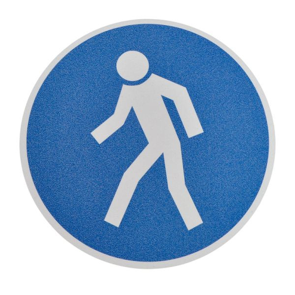 m2 antislip bekleding vloermarkering symbool "Voor voetgangers" cirkel 400mm, MBMK005400