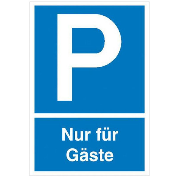 Steen HGS parkeerbord, alleen voor gasten, 400 x 600 mm / aluminium reliëf, 11.5118