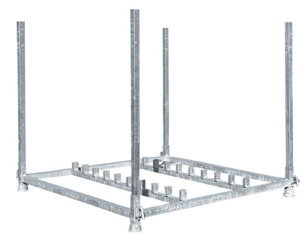 Schake stapelpallet voor politiehek type U Vrije afmeting: 1900 x 1900 mm, 50195