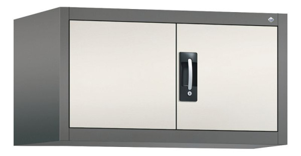 C+P bovenkast Acurado, H500xW930xD600mm, kleur: vulkaangrijs / parelwit, verzonken handgreep, 9294-000 S10015