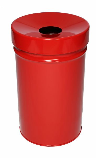 TKG afvalbak FIRE EX met deksel in dezelfde kleur rood, Ø 392 x H 630 mm, 377016