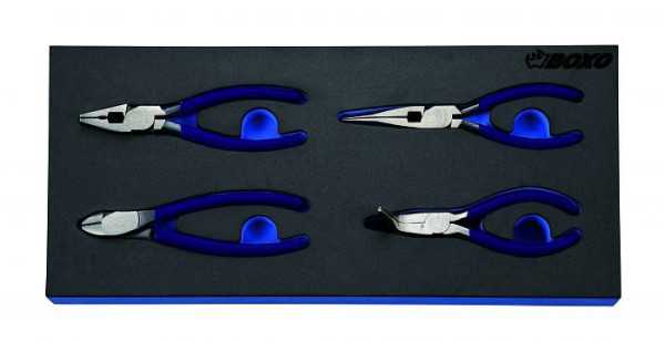 Boxo tangen set 150 mm 4 stuks, VE: 10 stuks, BX098