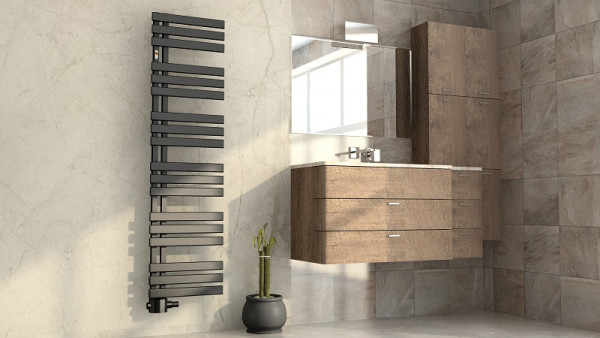 MERT designradiator model ASK in zwart, 400 x 1640 mm, 5-ASK-40x164-SCH-M