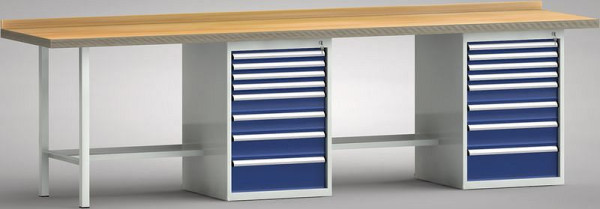 KLW standaard werkbank - 3000 x 700 x 840 mm L x D x H, WS438N-3000M40-E1730