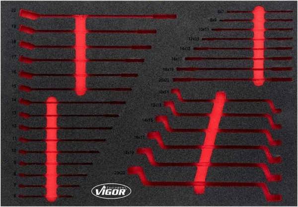 VIGOR 2-componenten zachtschuiminleg, afmetingen inzet / lademaat: L (563 x 393 x 35 mm), gebruik: V6726, V6726-L