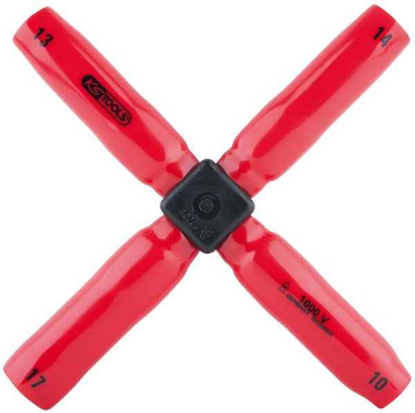 KS Tools kruissleutel met beschermende isolatie, 10x13x14x17mm, 430g, 117.1720