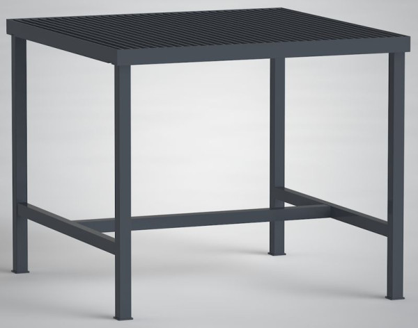 Lastafel KLW, 1000 x 1000 x 850 mm L x D x H, gehele werkoppervlak als rooster opgebouwd, roosterhoogte: 50 mm, WPS03N-1000-001