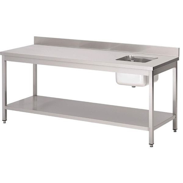 Gastro M spoelbak kleine wastafel rechts 180cm lang, DS433