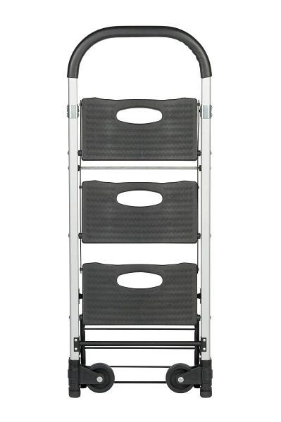 BS Rollers Mobiele universele ladder / trolley, wiel-Ø 100 mm, totale hoogte 1265 mm, laadvermogen ladder ingesteld 150 kg, laadvermogen transport 90 kg, MLK.090