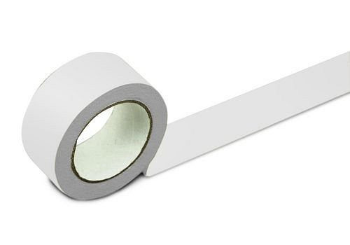 DENIOS Bodenmarkierband, 50 mm breit, weiß, VE: 2 Rollen, 137132
