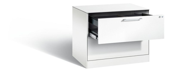 C+P hangarchiefkast Asisto, H710xB800xD600mm, kleur: verkeerswit, beugelgreep, 146273-212 S10136
