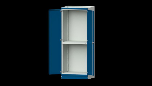 ANKE werkbanken basiskast modulair kastsysteem, model 102, 865 x 720 x 2200 mm, lege behuizing met deuren, RAL 7035/5010, 631.105