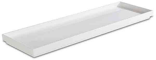 APS GN 2/4 dienblad -ASIA PLUS-, 53 x 16,2 cm, hoogte: 3 cm, melamine, binnenkant: wit, glanzend, buitenkant: wit, mat, 15454