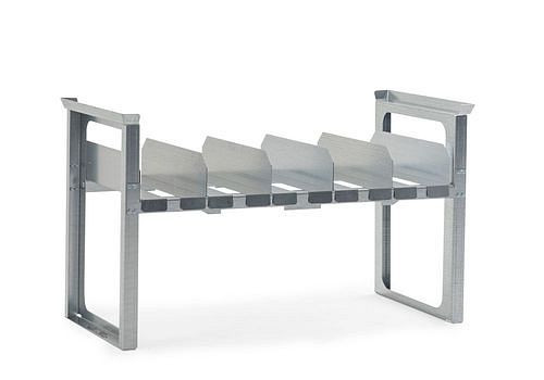 DENIOS jerrycanrek voor 5 x 20, 4 x 30 of 3 x 60 liter jerrycans, 1429 x 682 x 837 mm, 291-775
