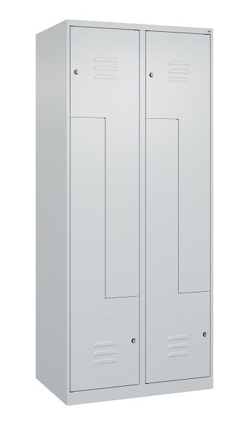 C+P Z-Spind Classic PLUS, 4 Abteile, 1850x800x500mm, 7035/7035, Zylinderschlösser, 080003-224 S10020