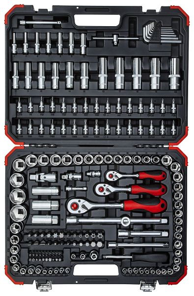 GEDORE dopsleutelset rood 1/4+3/8+1/2 172-delig, 3300058
