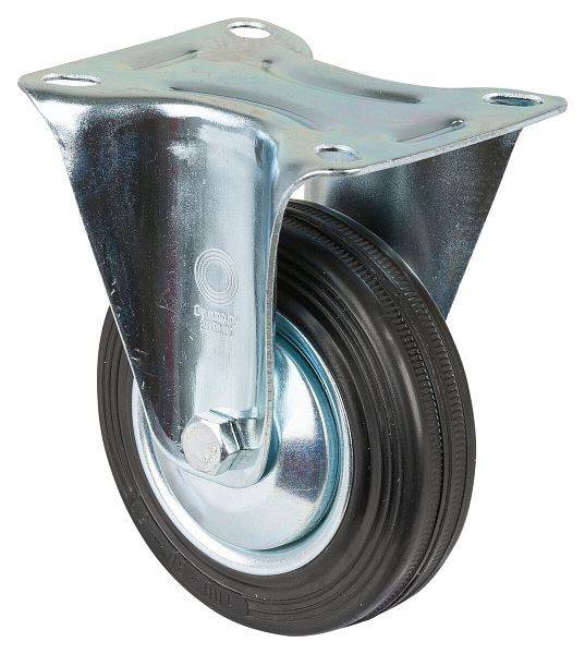 BS-rollen transportrol, vaste rol, wielbreedte 30 mm, wiel-Ø 100 mm, draagvermogen 70 kg, stalen velg, rollager, plaat, VE = 4 stuks, L410.B55.101