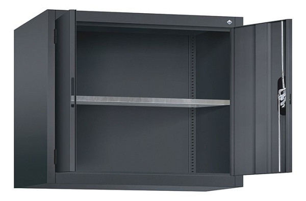 C+P bovenkast Acurado, H790xW930xD500mm, kleur: zwart-grijs, verzonken handgreep, 9285-009 S10110