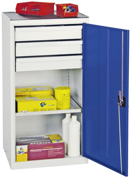 stumpf gereedschaps- en materiaalkast serie 2000, 7035/5010, 3 laden, 1 legbord, 2001374