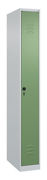 C+P luierkluis Classic PLUS, 1850x250x500mm, 7035/6011, veiligheidsdraaigrendel, 080000-19 S10006