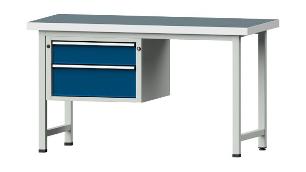 ANKE werkbanken combinatie werkbank, model 607 V, 1500 x 700 x 850 mm, RAL 7035/5010, UBP 50 mm, 415.026