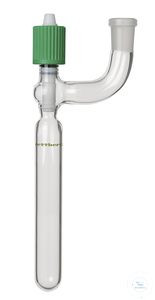 Rettberg Schlenk tube, 250 ml, HV-PTFE ventiel met fijne schroefdraad 0 - 8 mm, laterale huls NS 14.5/23 (90°), borosilicaatglas 3.3, 107080029