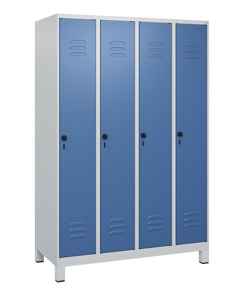 C+P luierkluis Classic PLUS met middenwand, voeten, 4 vakken, 1800x1200x500mm, 7035/5023, veiligheidsdraaigrendel, 0800107-40F S10005