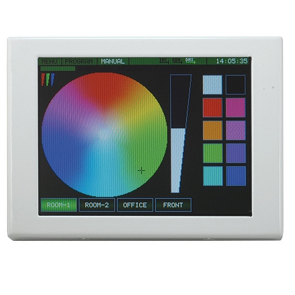rutec Projekt LCD RGB DMX touchscreen structuur DMX touchscreen met wit frame, PHH477