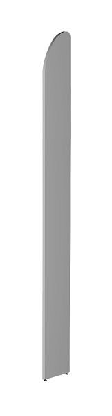 Kerkmann eindpaneel DANTE 2600 mm met achterwand, lichtgrijs, 50993811
