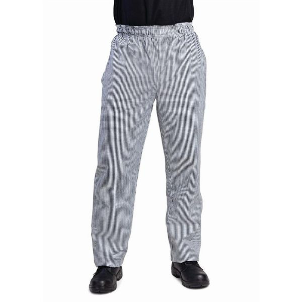 Whites unisex koksbroek Vegas zwart wit geruit M, DL712-M